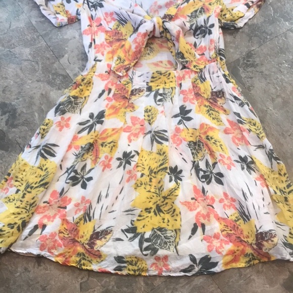 Free people floral cut out tie front dress - Picture 6 of 6